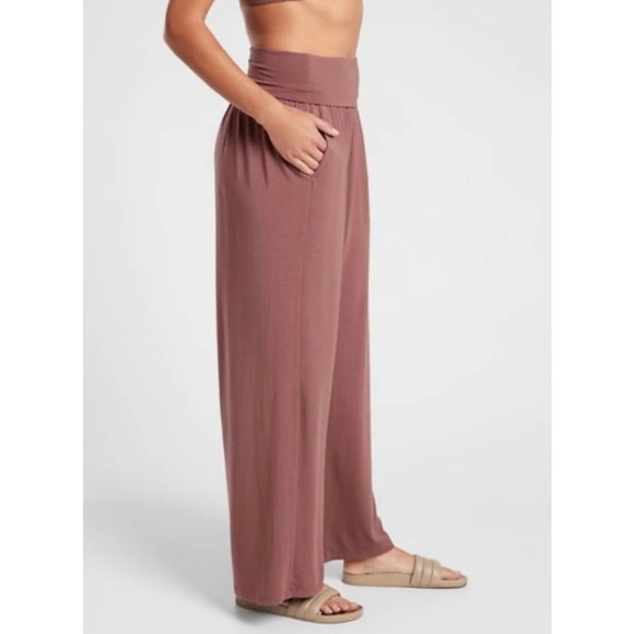 Athleta Wide Leg Studio Pant Tawny Rose Size Medium - Picture 2 of 7